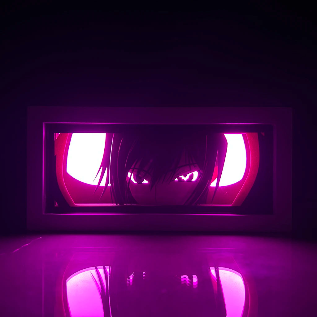 Code Geass Paper Cut Light Box Lelouch Lamperouge Lightbox for Bedroom Decor Desk Anime Shadow Box Kid Birthday Gift Table Lamps
