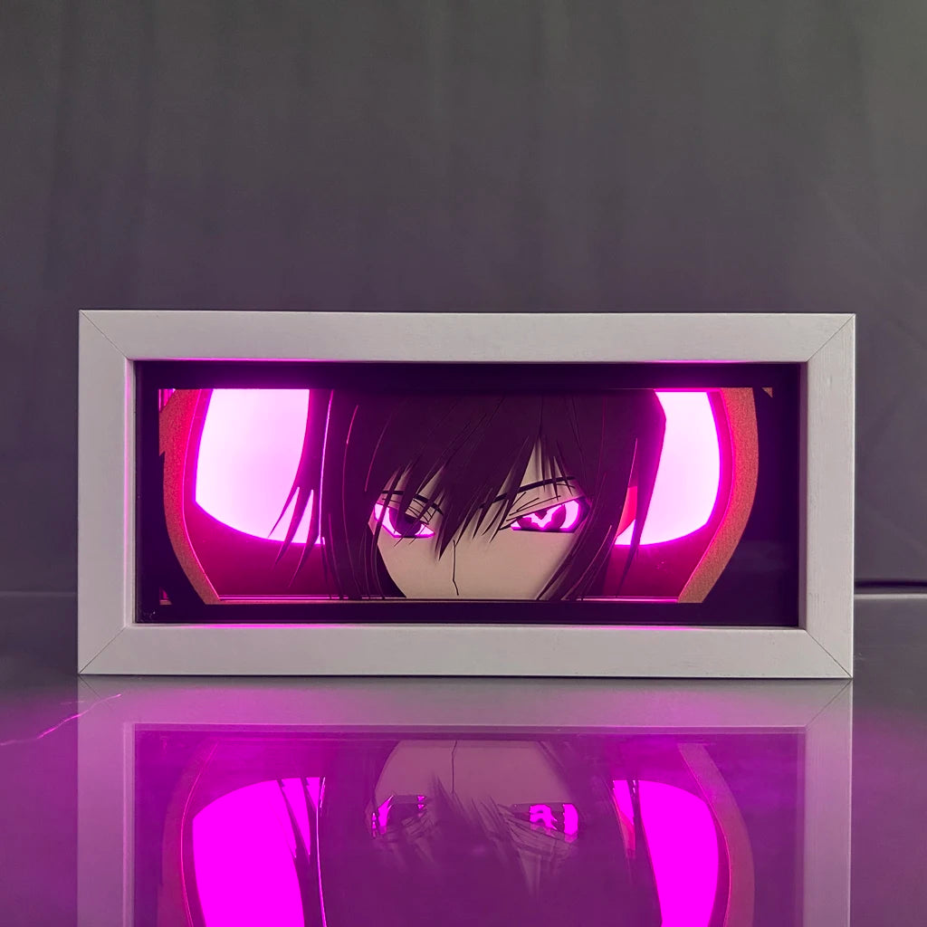Code Geass Paper Cut Light Box Lelouch Lamperouge Lightbox for Bedroom Decor Desk Anime Shadow Box Kid Birthday Gift Table Lamps