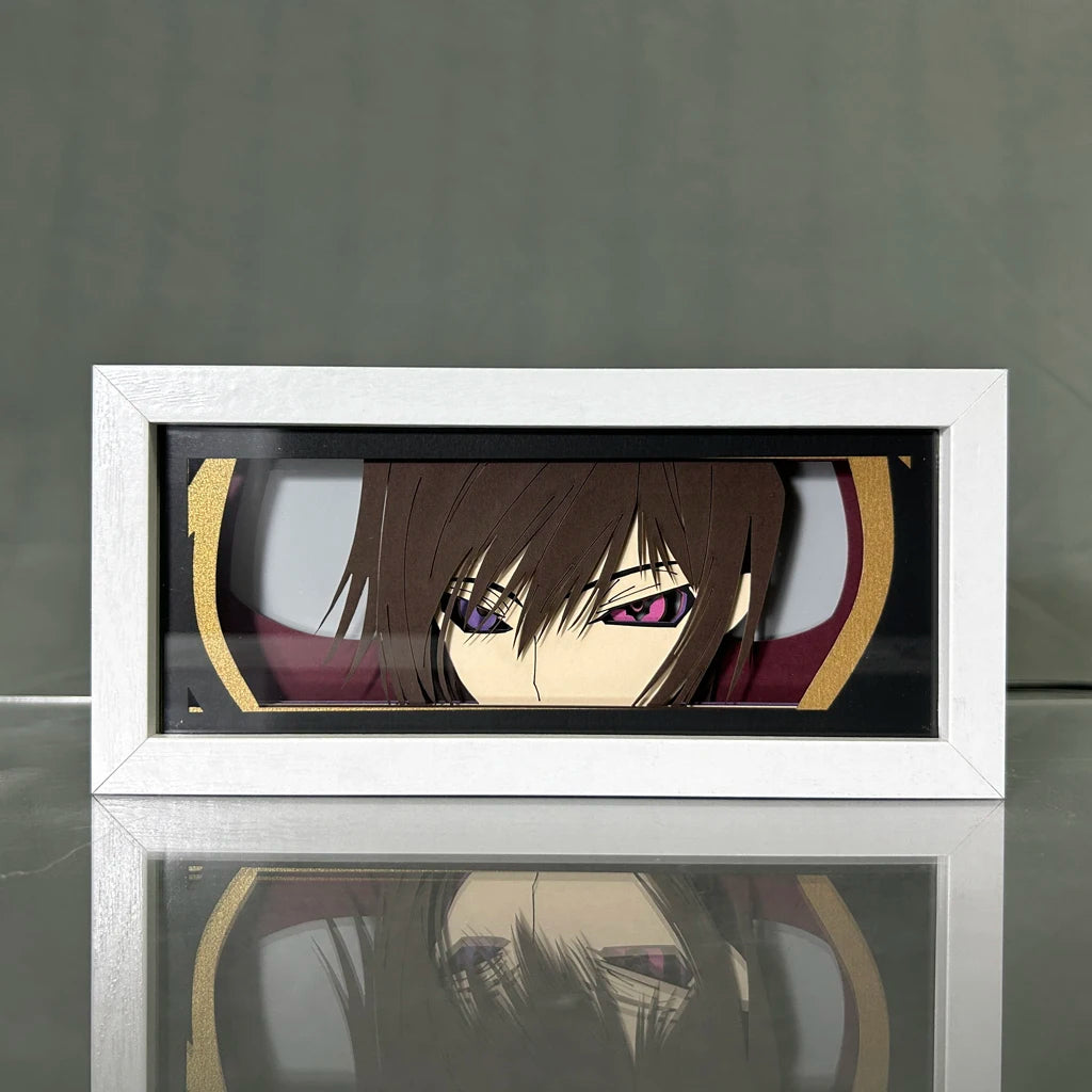 Code Geass Paper Cut Light Box Lelouch Lamperouge Lightbox for Bedroom Decor Desk Anime Shadow Box Kid Birthday Gift Table Lamps