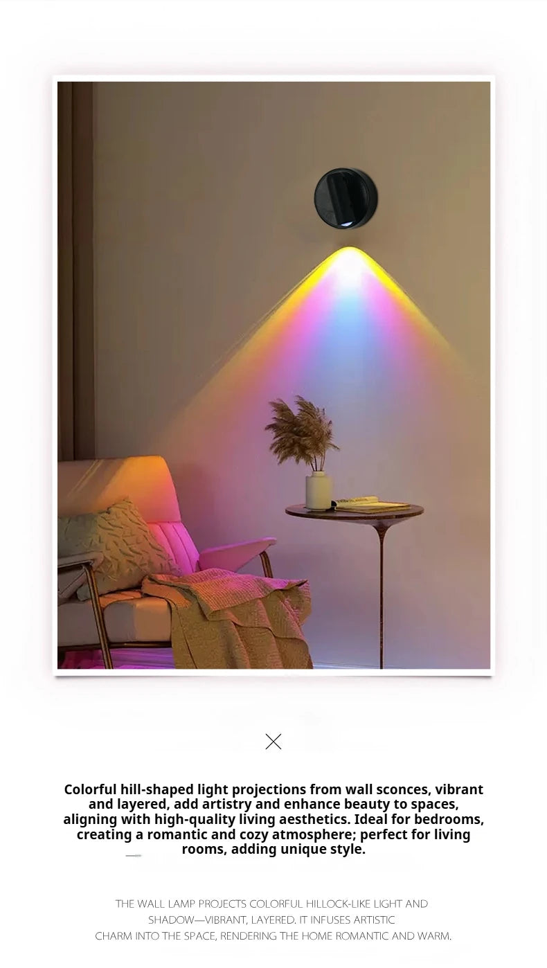 Magnetic Base USB Rechargeable LED Cordless Wall Light with Touch Switch Black White Magnet Dimmable Bedside Lamp for Reading