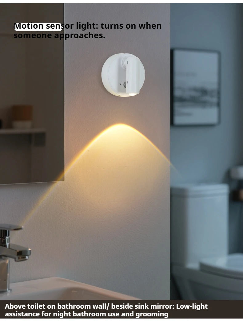 Magnetic Base USB Rechargeable LED Cordless Wall Light with Touch Switch Black White Magnet Dimmable Bedside Lamp for Reading