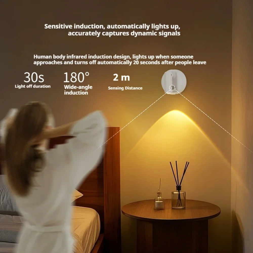 Magnetic Base USB Rechargeable LED Cordless Wall Light with Touch Switch Black White Magnet Dimmable Bedside Lamp for Reading