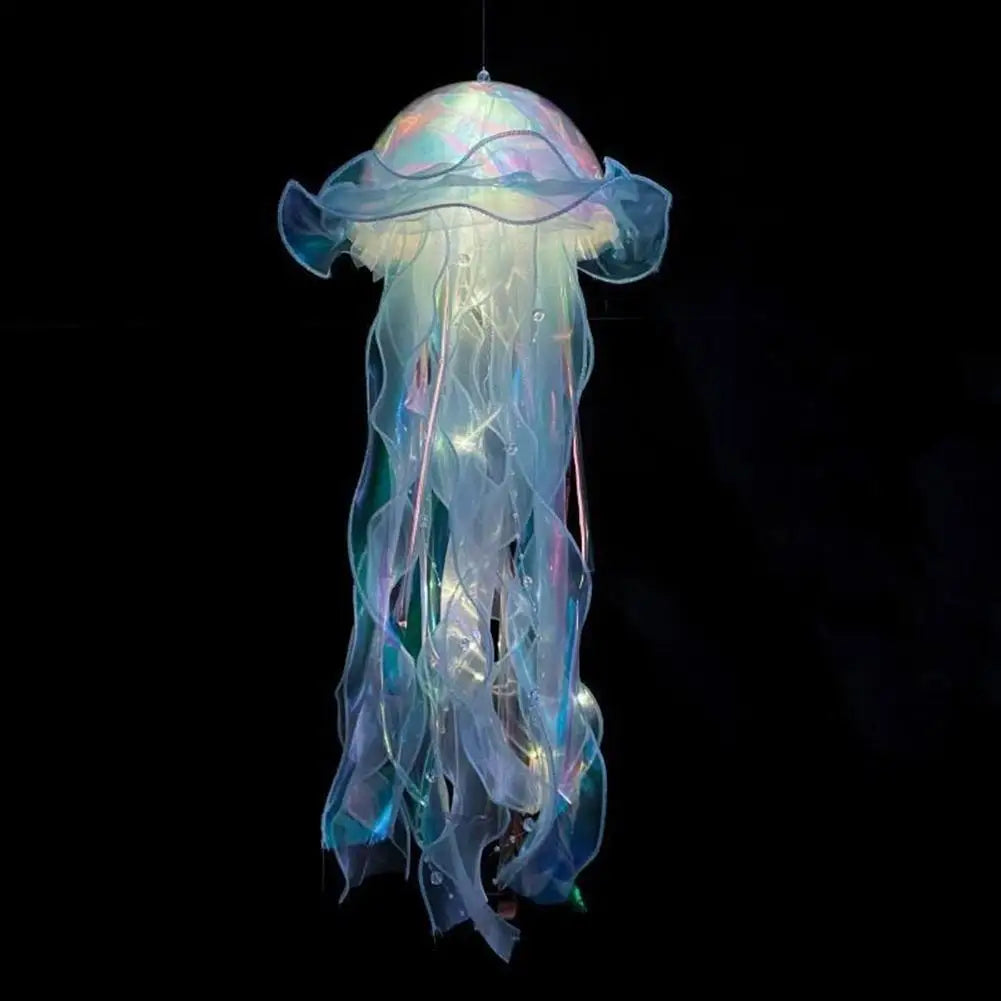 RGB Jellyfish Lamp Colorful Night Light Ocean Inspired Hanging Ceiling Lantern Magical Home Decor Ambient Bedroom Lighting