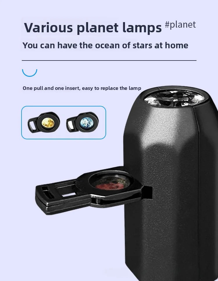 Rechargeable Star Projector Lamp Rotating Moon Night Light 360° USB LED Planet Projection Lamp Romantic Bedroom Decor Gifts